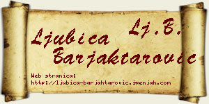 Ljubica Barjaktarović vizit kartica